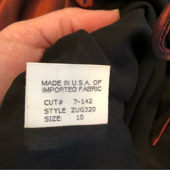 David Meister red bronze metallic formal top / jacket size 10 - Picture 15 of 16